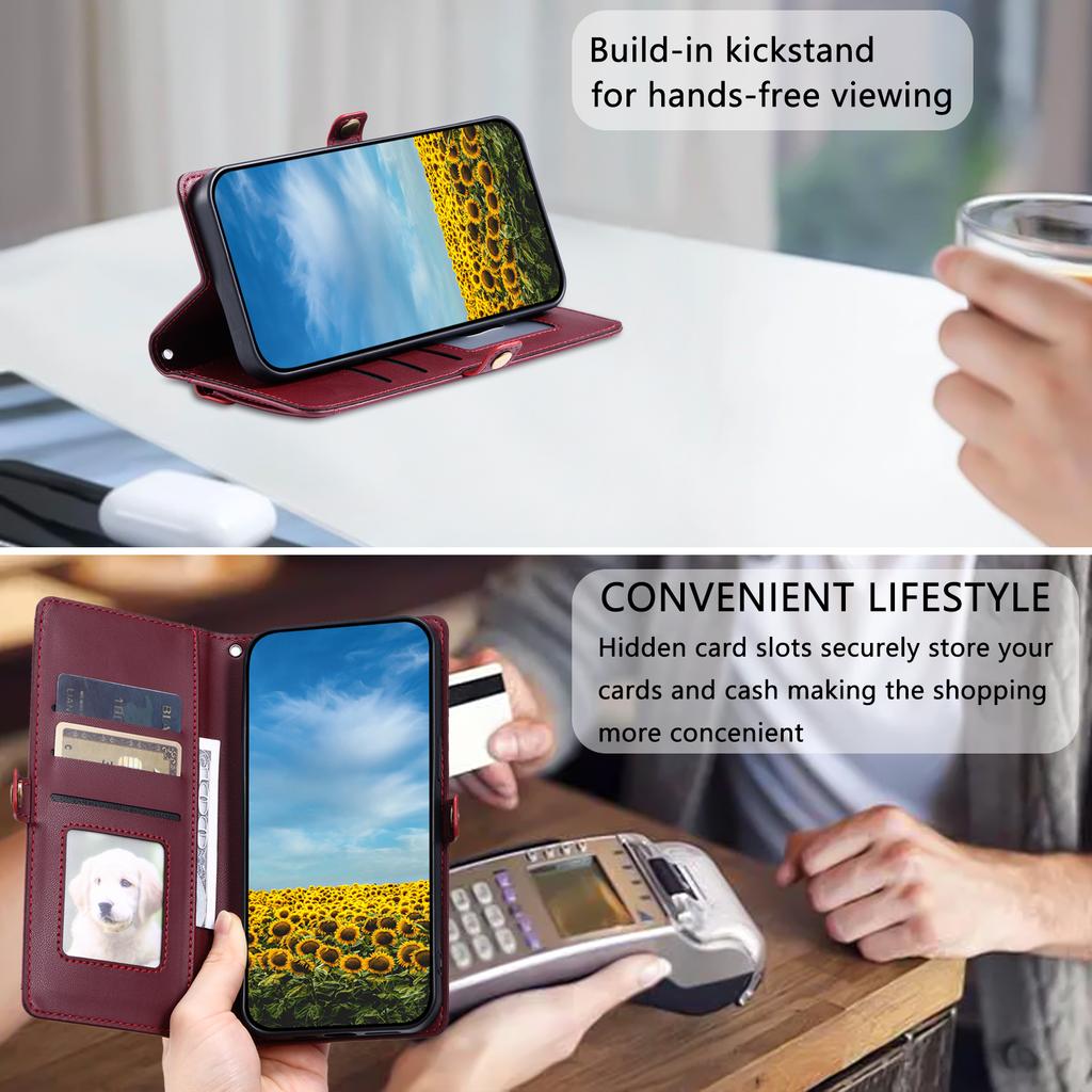 For Samsung Galaxy A07 5G/A07 4G Leather Case with Wrist Strap Wallet Stand Phone Cover