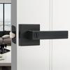 Aluminum Alloy Three-Bar Door Lock Square Furniture Hardware Three-pole Handle Lock with Keys Modern Style