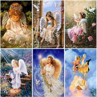 5D DIY Diamant Malerei Engel Kreuzstich voll quadratisch/rund Bauernhaus Diamant Stickerei Mädchen Strass Mosaik Home Decor Geschenk