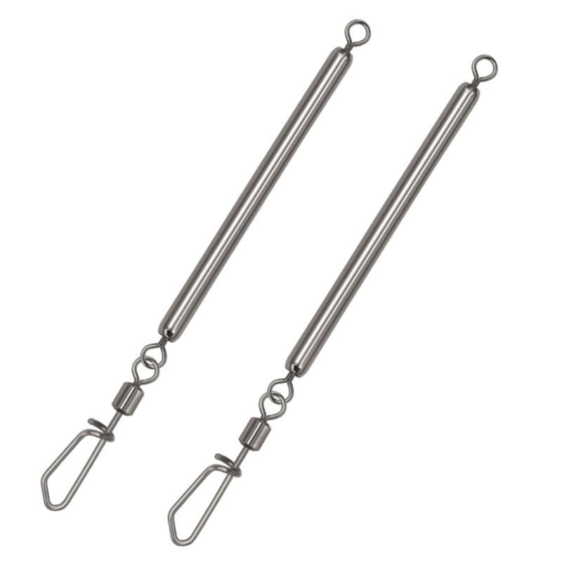 10Pcs High Strength Snap Swivels Rolling Connector Tackle Stainless Steel Fishing Barrels Swivels Safety Snaps Swivels