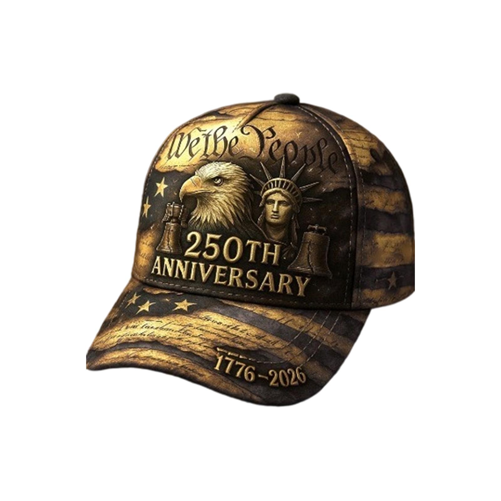 

250th Anniversary Commemorative Digital Printed Baseball Cap For Men And Women, Retro Vintage Vintage Tongue Cap