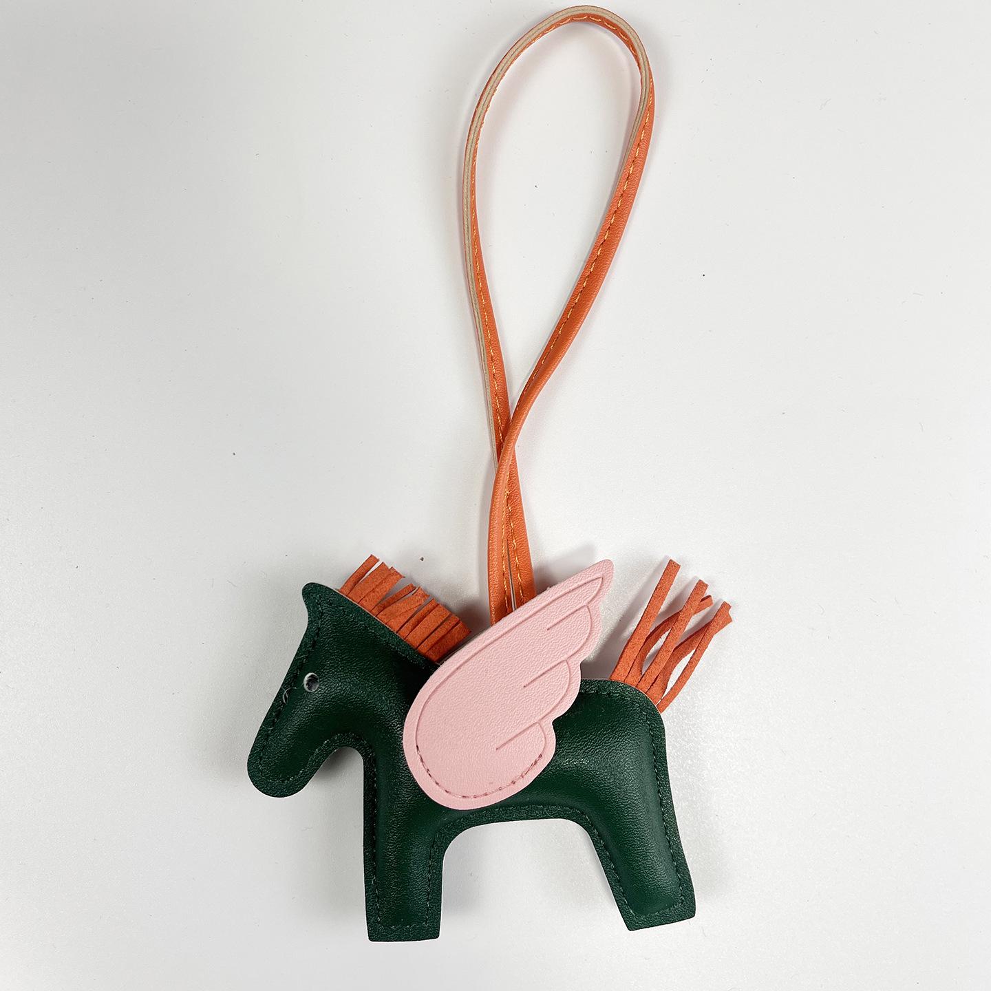 Брелок-шарм для сумки Пегас из ПУ кожи: Ручная работа Хлопковый Брелок-Подвеска Лошадка Подарок