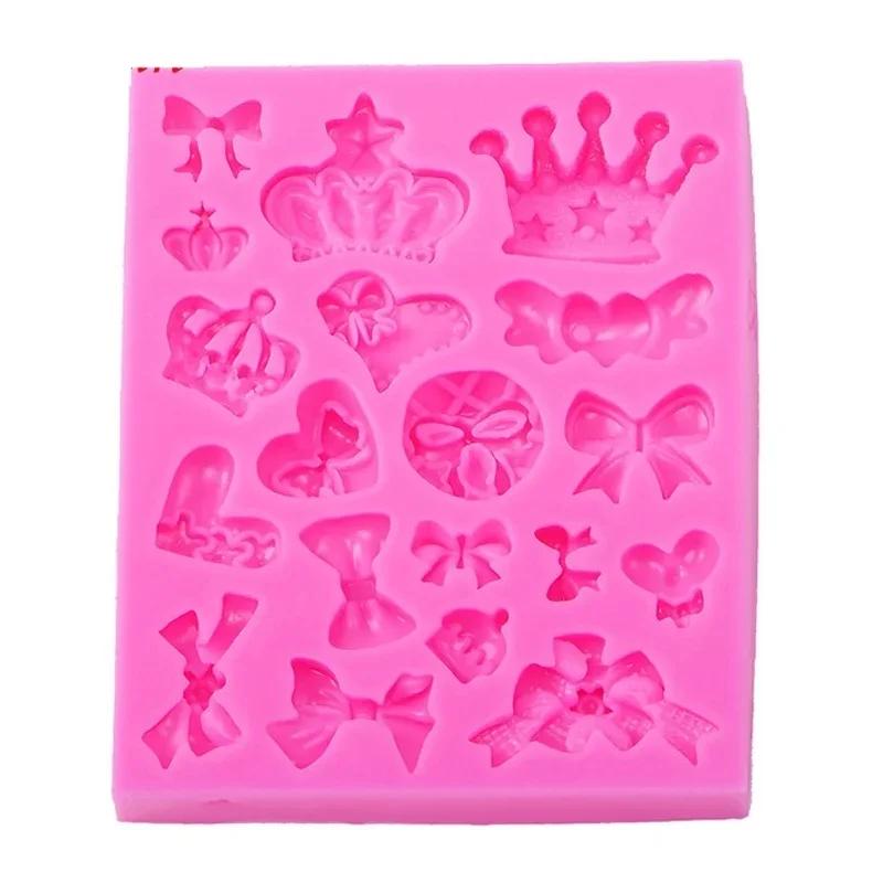Creative Crown Bow Shaped Cake Silicone Mold Home Kitchen Supplies Chocolate Pastry Candy Making Tools Accessories Wholesale