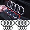 2 Piezas ABS Insignia Pegatina Superposición Logo Parrilla Delantera Coche Emblema Maletero Trasero para Audi A3 A4 A5 A6 A7 A8 Q2 Q3 Q5 Q7 Q8 Q5L Accesorios