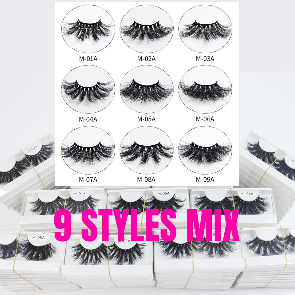 RED SIREN 30mm Long Mink Lashes Bulk Wholesale 5/10/30/50 Pairs Fake Eyelashes Wholesale Items for Business