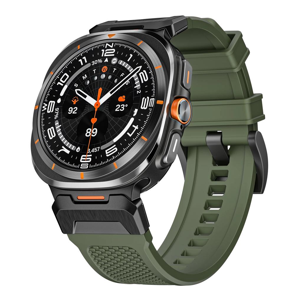 Metal+Rubber Strap for Samsung Galaxy Watch Ultra 47mm Sports Wristband Bracelet for Samsung Galaxy Watch 7 Ultra 47mm Band