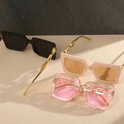 Vintage Oversized Square Sunglasses UV400 Protection Big Sun Glasses Trendy Shades for Women & Men