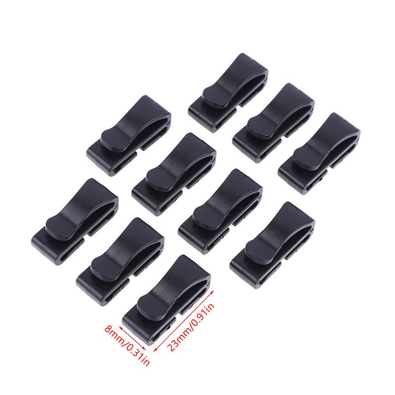 10 шт./упак. Быстрая пряжка-фиксатор для ремня, концевой зажим-слайдер, черная, для кемпинга, туризма, рюкзака, регулировочного ремня, стропы 20-51 мм 20mm