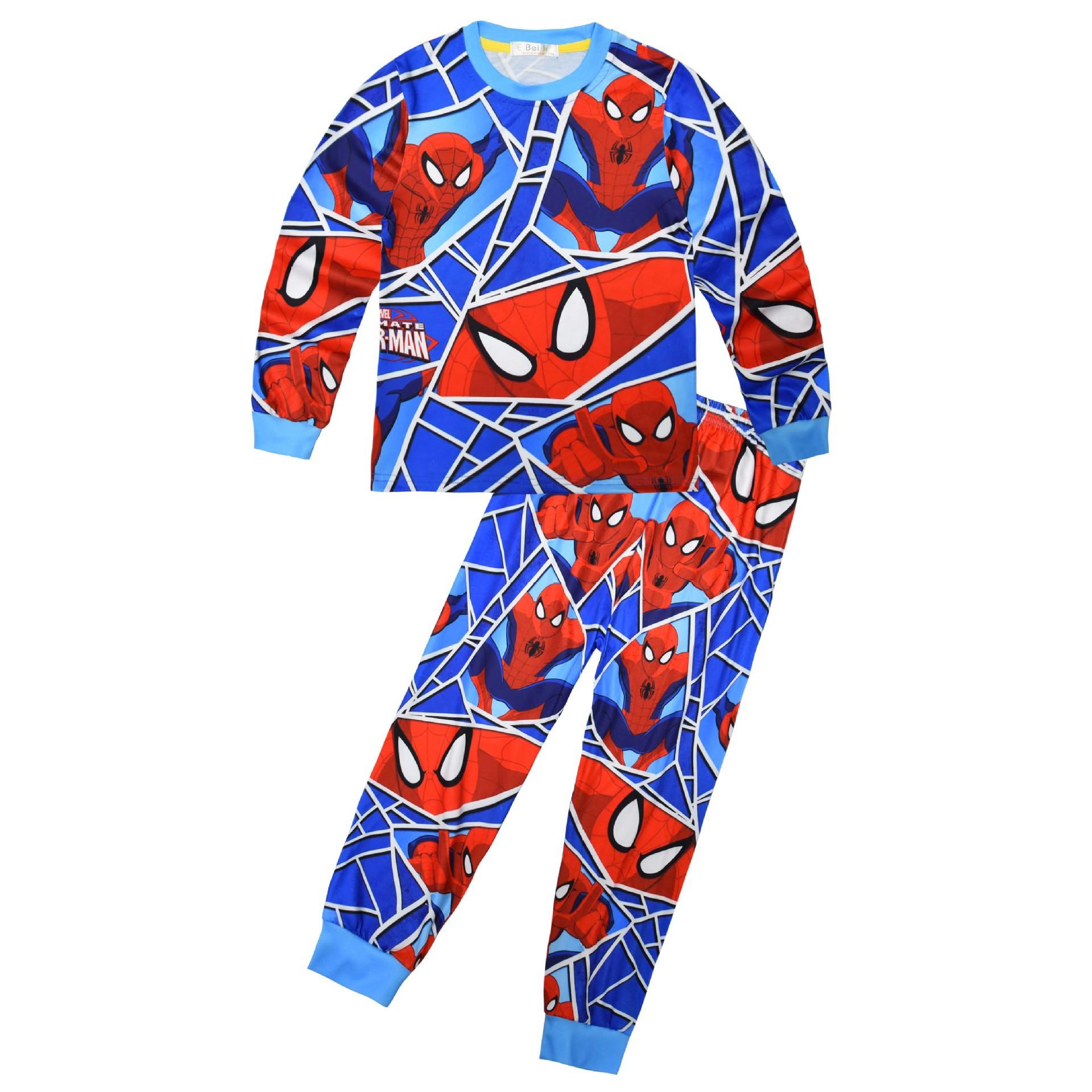 Long Sleeves, Animated Cartoon Digital Printing, Middle-Aged And Older Children S Loungewear Long Sleeves + Pants Set 7946 110