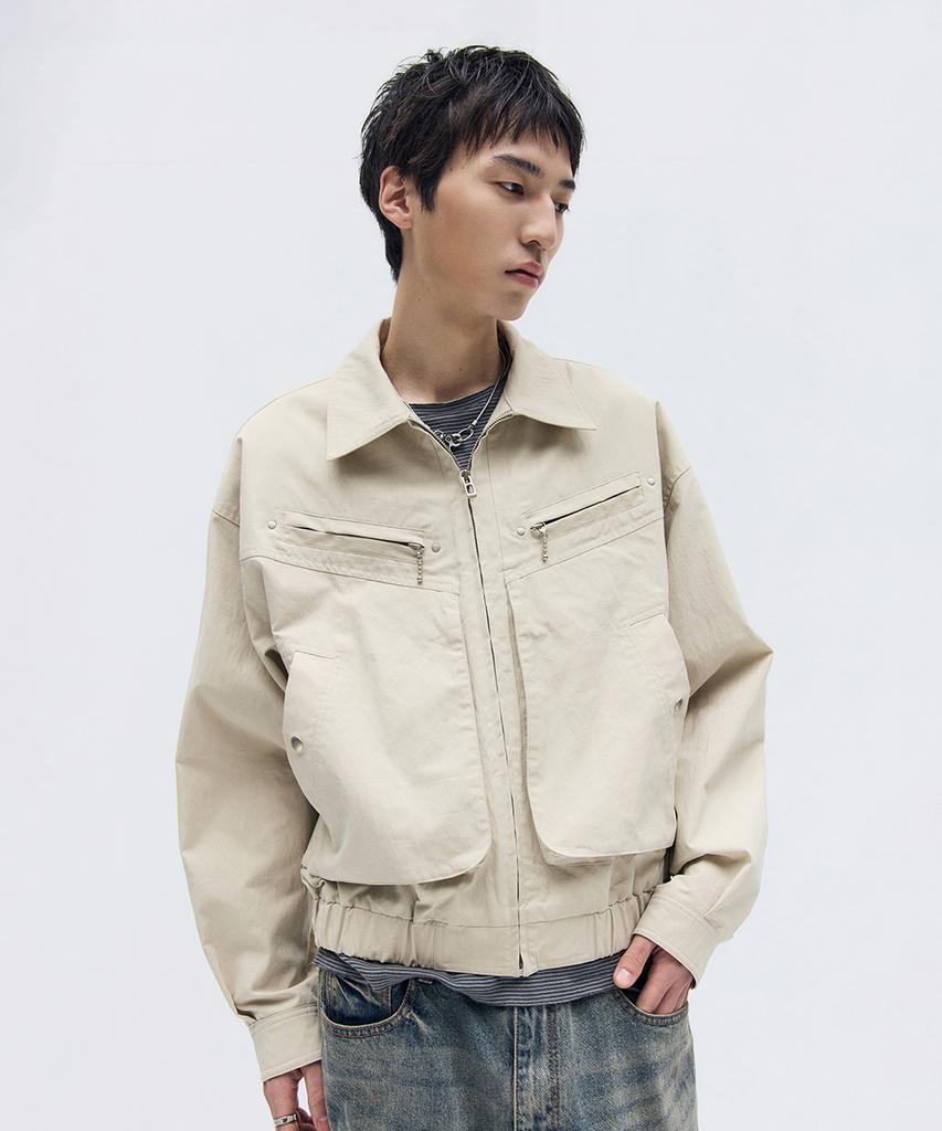 Maison Mined Overlayed Pocket Blouson Beige
