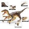 Jouet dinosaure télécommandé - ZGEER - Velociraptor - Lumière LED - Sons réalistes - 3 ans et plus