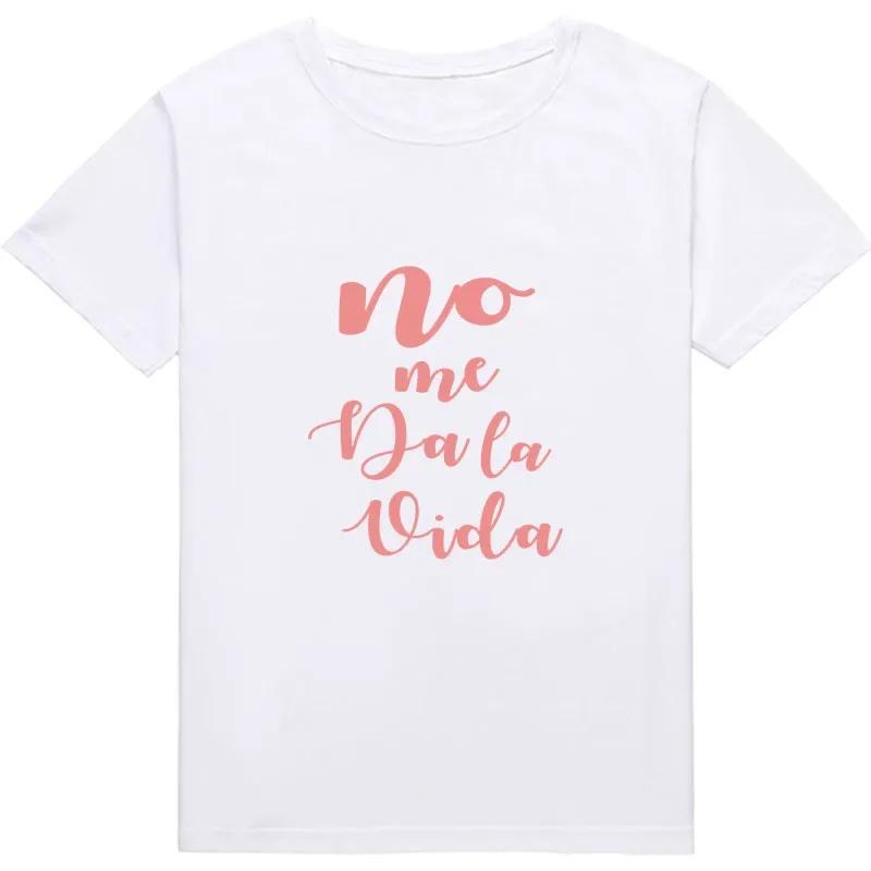 Letter It Doesn't Give Me Life Print Ladies T-shirt Casual Basics Ocollar White Shirt Short Sleeve Ladies T-shirt Drop Ship
