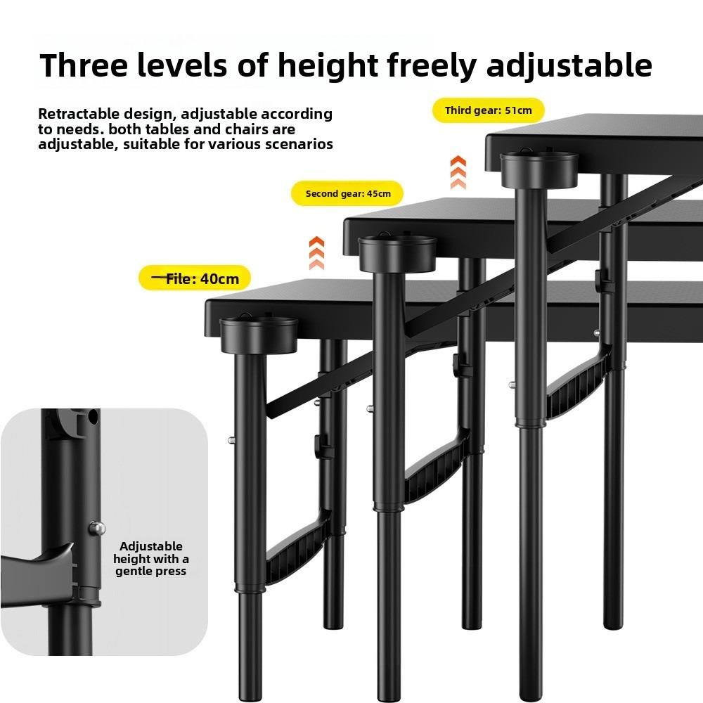 No Assembly Camping Table Lightweight Portable Foldable Outdoor Picnic Travel Desk for Hiking Market Stall
