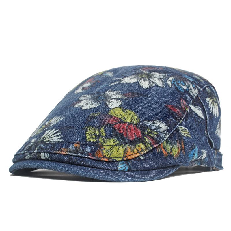 

Модные джинсовые береты, шляпа для мужчин и женщин, кепки газетчика, потертые хлопковые шапки, плоская кепка «Утконос Плющ», четыре сезона