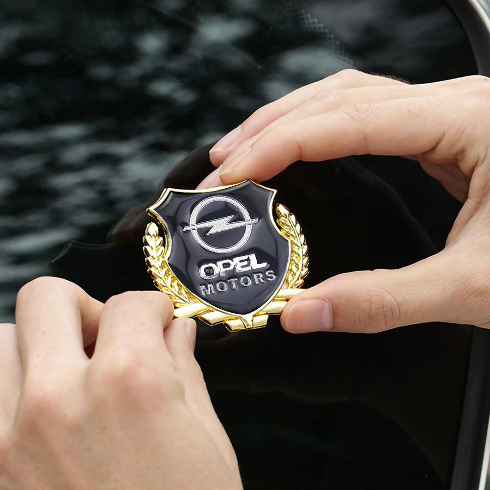 1/2pcs Metal Car Badge Side Trunk Door Window Stickers Decoration Decals For Opel Insignia Astra Antara Meriva Zafira H G Corsa
