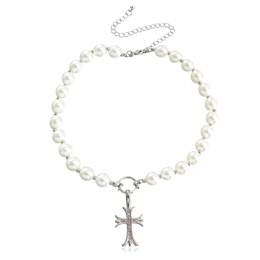 Collier Fritillaire Amour Croisé Collier Chaîne Pull Femme Accessoires Tendance