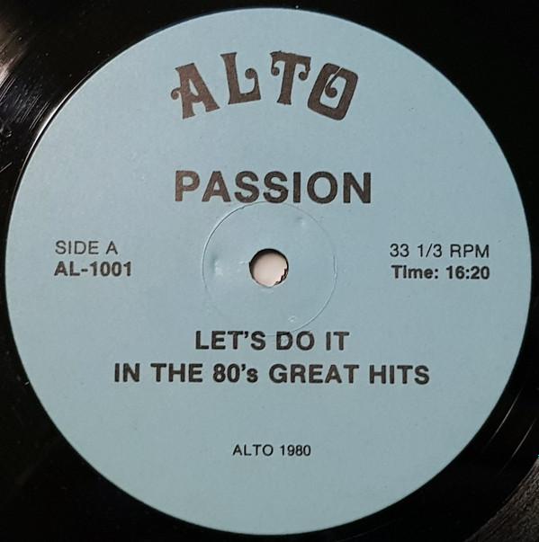 

12inch Record VARIOUS Lets Do It In The 80s Great Hits AL1001 Alto Passion 1980 Canada SoulFunk Used