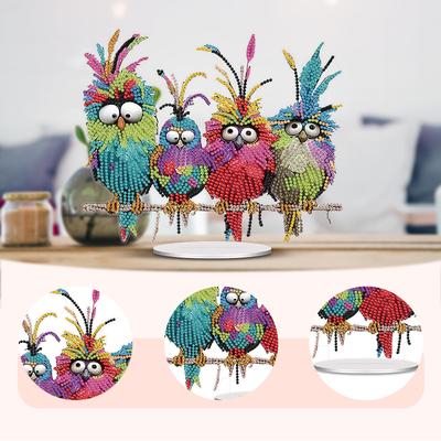 2D Flachdruck DIY Tischplatte Diamantmalerei Ornament-Kits Doppelseitig bedruckt Einseitige Bohrung für Heim-Büro-Schreibtischdeko