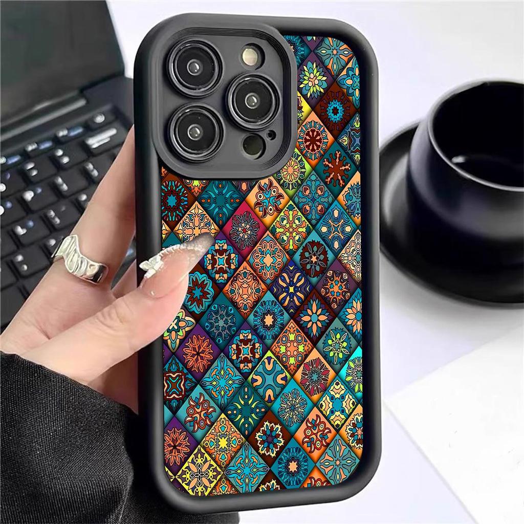 Exotic Sandstone Staircase iPhone 15/16/17 Case with Black Groove Design