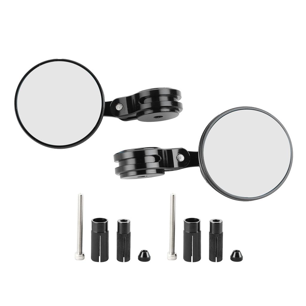 CNC Aluminum Handlebar Rearview Mirrors Anti Glare Blue Glass for Motorcycle Modification