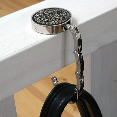 Household Portable 1 Pcs Round Table Vintage Flowers Foldable Purse Bag Hanger Handbag Hook Holder Decoration Accessories Tools 2025