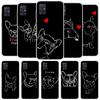 French Bulldog Black White Cover Phone Case For Samsung Galaxy A12 A22 A32 A52 A72 A02S Phone Case Note 20 Ultra 10 S10 Plus A51