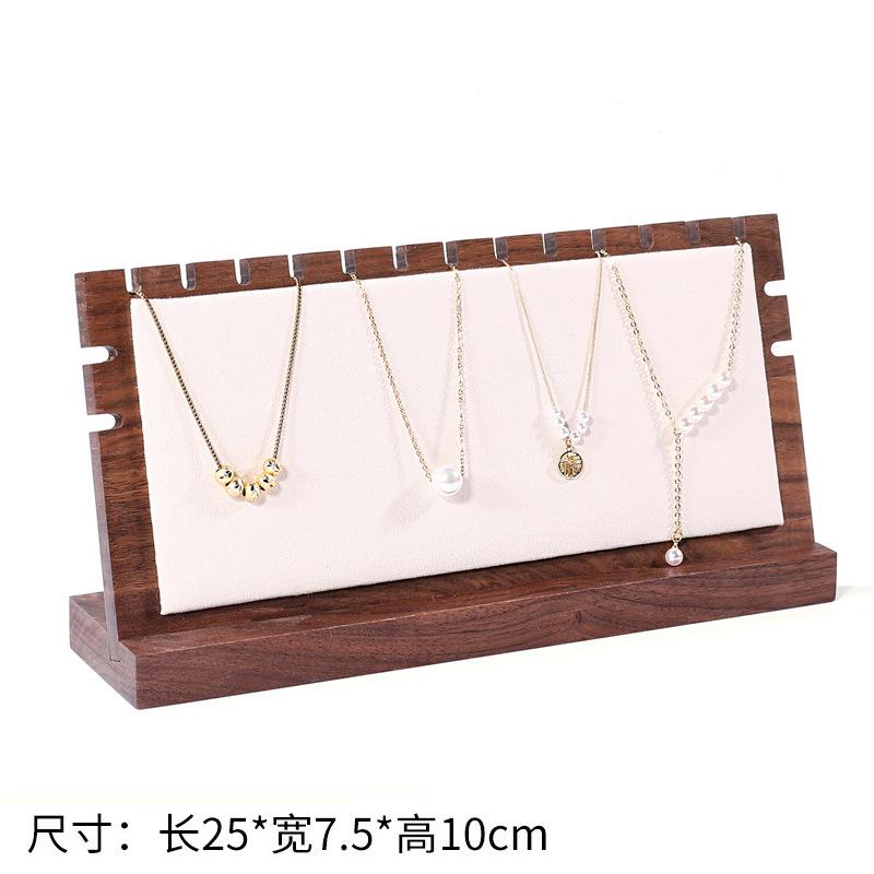 Walnut Jewelry Display Stand Combination Set Jewelry Display Ring Jewelry Look Pallet Necklace Display Model Stand