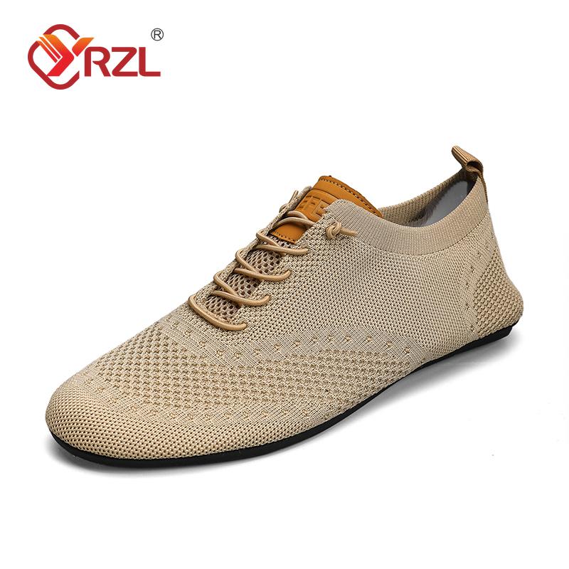 YRZL Men's Shoes Breathable Casual Driving Shoes Indoor Outdoor Men Shoes Loafers Lightweight Comfortable Soft Sole Walking Shoe
