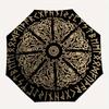 Viking Runes Mandala Umbrella, Portable 3-Fold Compact Umbrella,Christmas Gift ES432