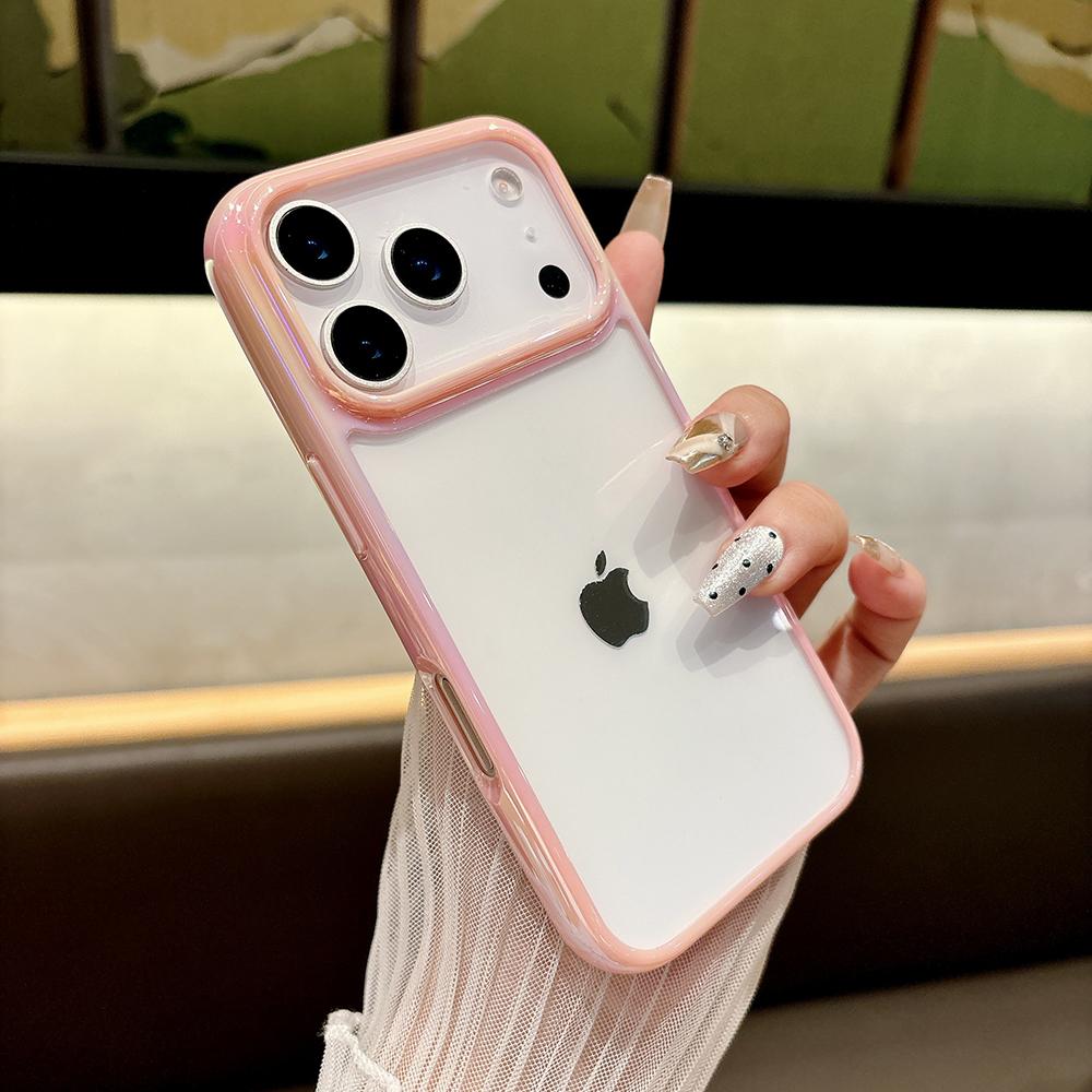 Luxury Laser Gradient Clear Case for IPhone 14 13 12 15 16 17 Pro Max 16 Plus Air Transparent Shockproof Bumper Protective Cover
