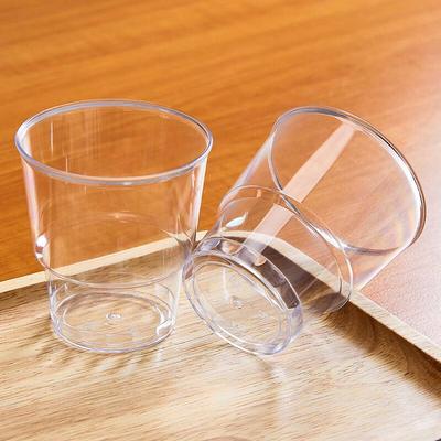 Jin Wuyuan 240ML Disposable Stepped Hard Plastic Cups, 60-Count