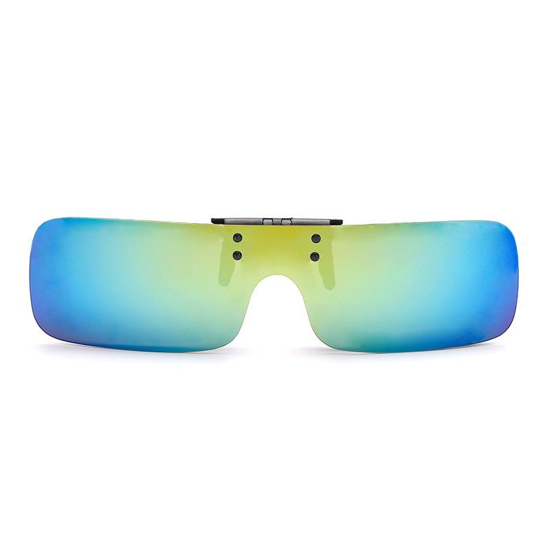 Nicht polarisierte Flip-Up Quadratische Clip-on Herren Damen Sonnenbrille Integration Nachtfahrt Outdoor-Sport Brille