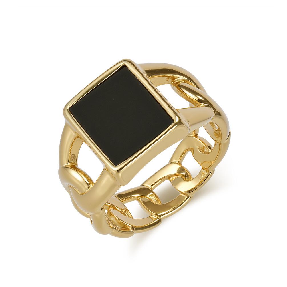 Inel Vintage cu Piatră Ochi de Tigru pentru Bărbați Cabochon Oval Negru Bandă din Oțel Inoxidabil Bijuterii Unisex Gotice Boho Accesorii de Modă Retro Europa & America