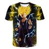 Children's Dragon Ball Series 3D Digital Printed Boys' Street Trendy Round Neck Short Sleeved T-shirt
