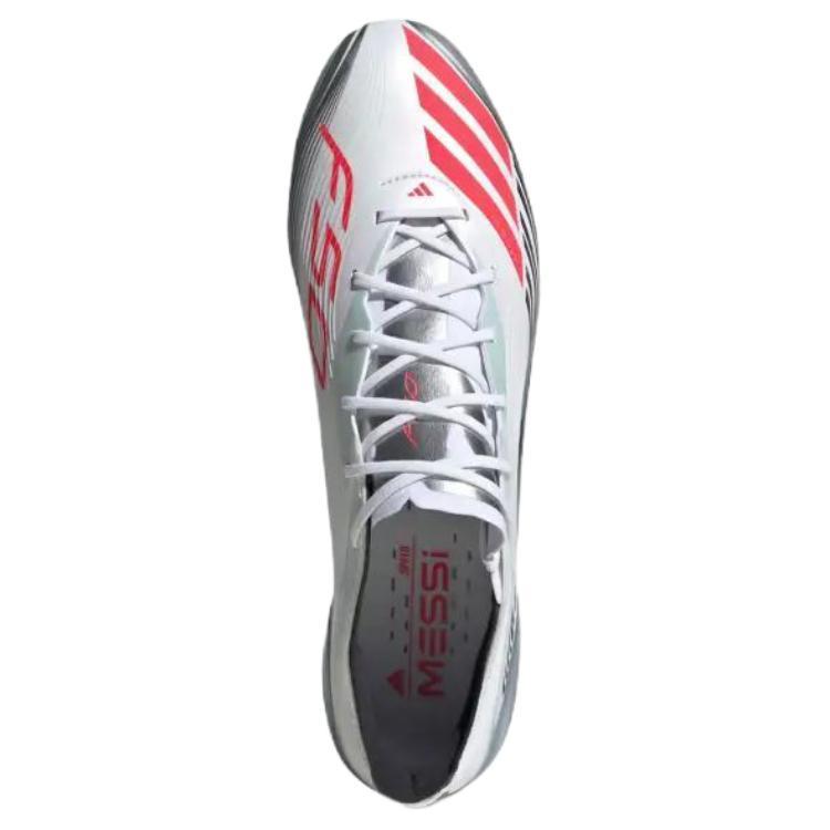 adidas Messi Adizero F50 Elite FG 'Prestig10 Pack' (Unisex) Cloud White / Lucid Red / Silver Metallic Soccer Shoes JP5593