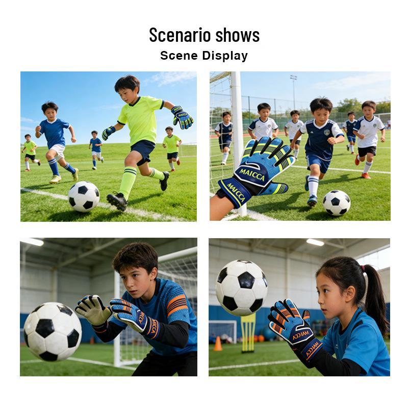 Children's Professional Goalkeeper Gloves with Finger Protection - Non-Slip, Durable, Wear-Resistant for Football Training
