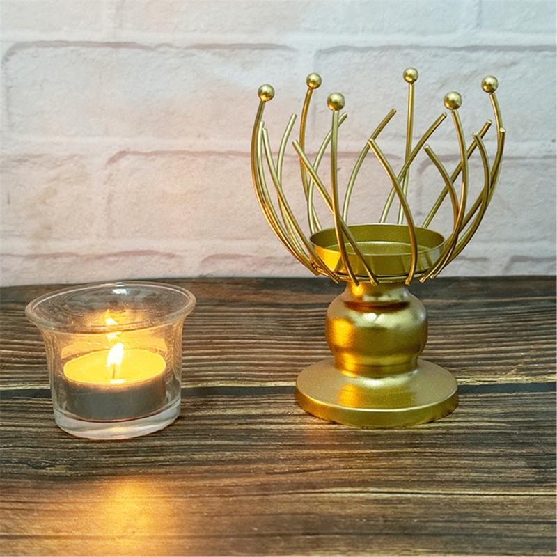 Wrought Iron Wedding Table Candlestick Decorations Home Candlelights Dinner Metal Candle Holder
