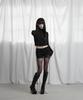ETRE AU SOMMET Snap Front Crop Top (Black)