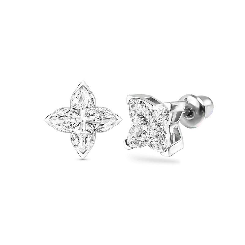 Four-leaf Clover Star Stud Earrings - Stylish, Niche, High-end, and Versatile Design Accessories