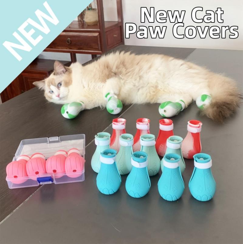 Cat Paw Caps Claws Cover Pet grooming supplies Silicone Pet Shoes for Bathing Nail Trimming Medicine, Anti Scratch Socks for Cat
