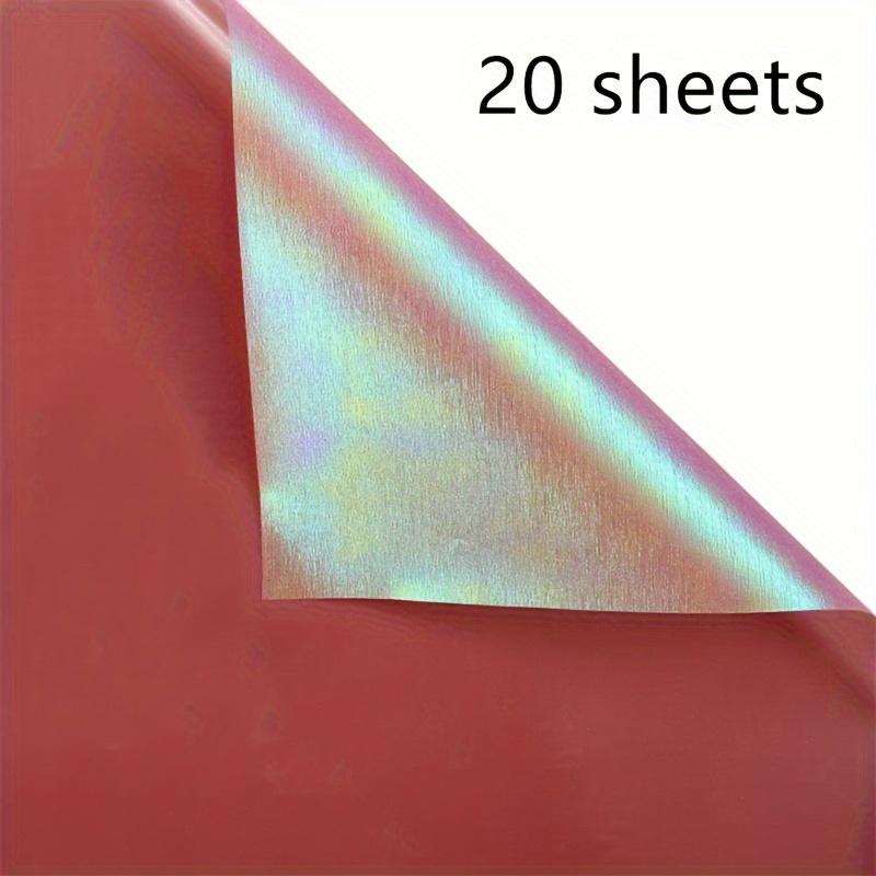 2packs 20Sheets/pack Iridescent Double Sided Flower Wrapping Paper Florist Bouquet Packaging
