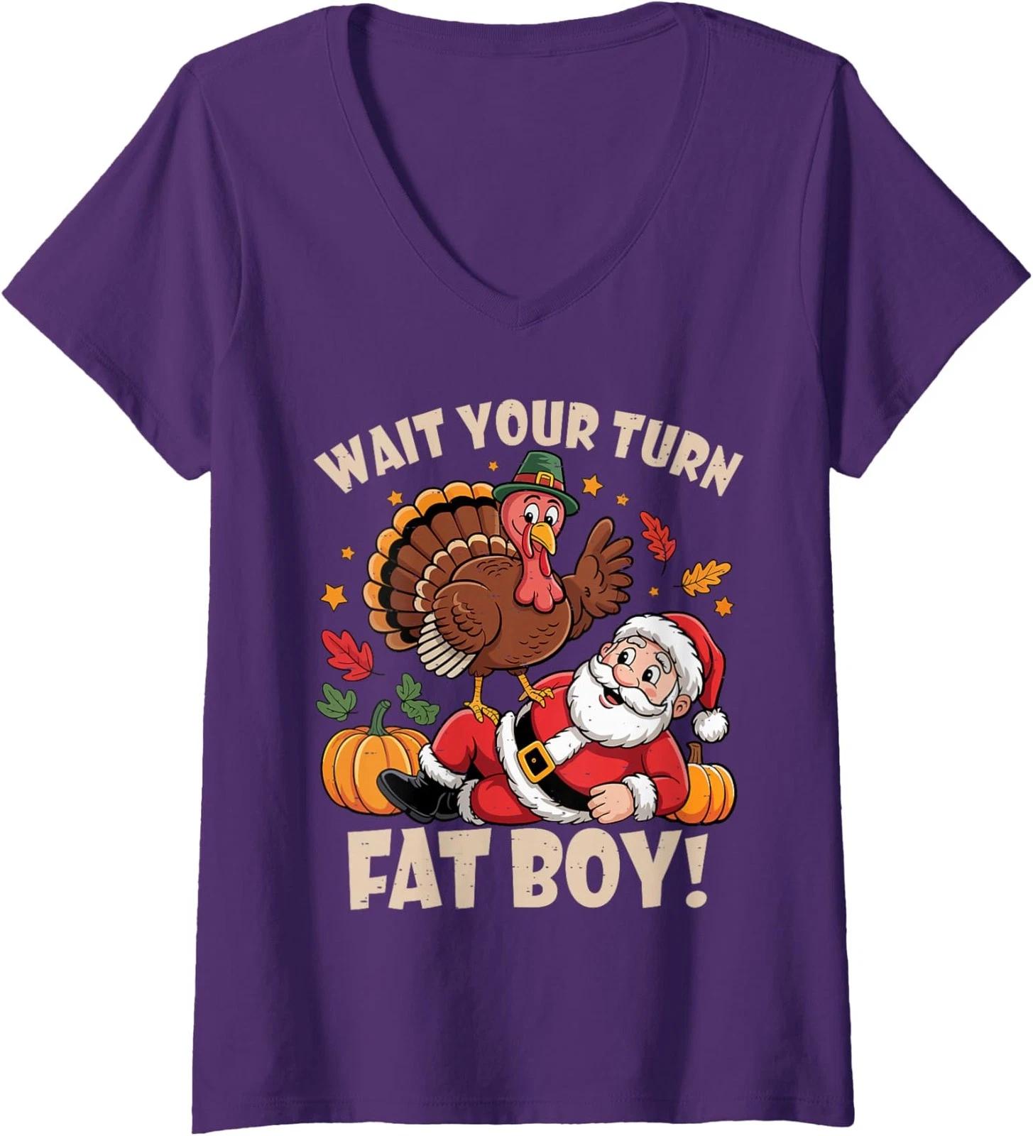 Kind of Rude Potato Couples Funny Thanksgiving Ladies  V-Neck Tshirt L