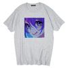 Dark Gothic Short Sleeve T-shirt Cute Cartoon Girl Streetwear Simple Casual Top Retro Loose E-Girl Summer Short Sleeve T-shirt