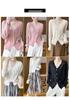 Women's Cashmere V-Neck Knitted Cardigan - Autumn/Winter 2025 Stylish Long-Sleeve Short Sweater