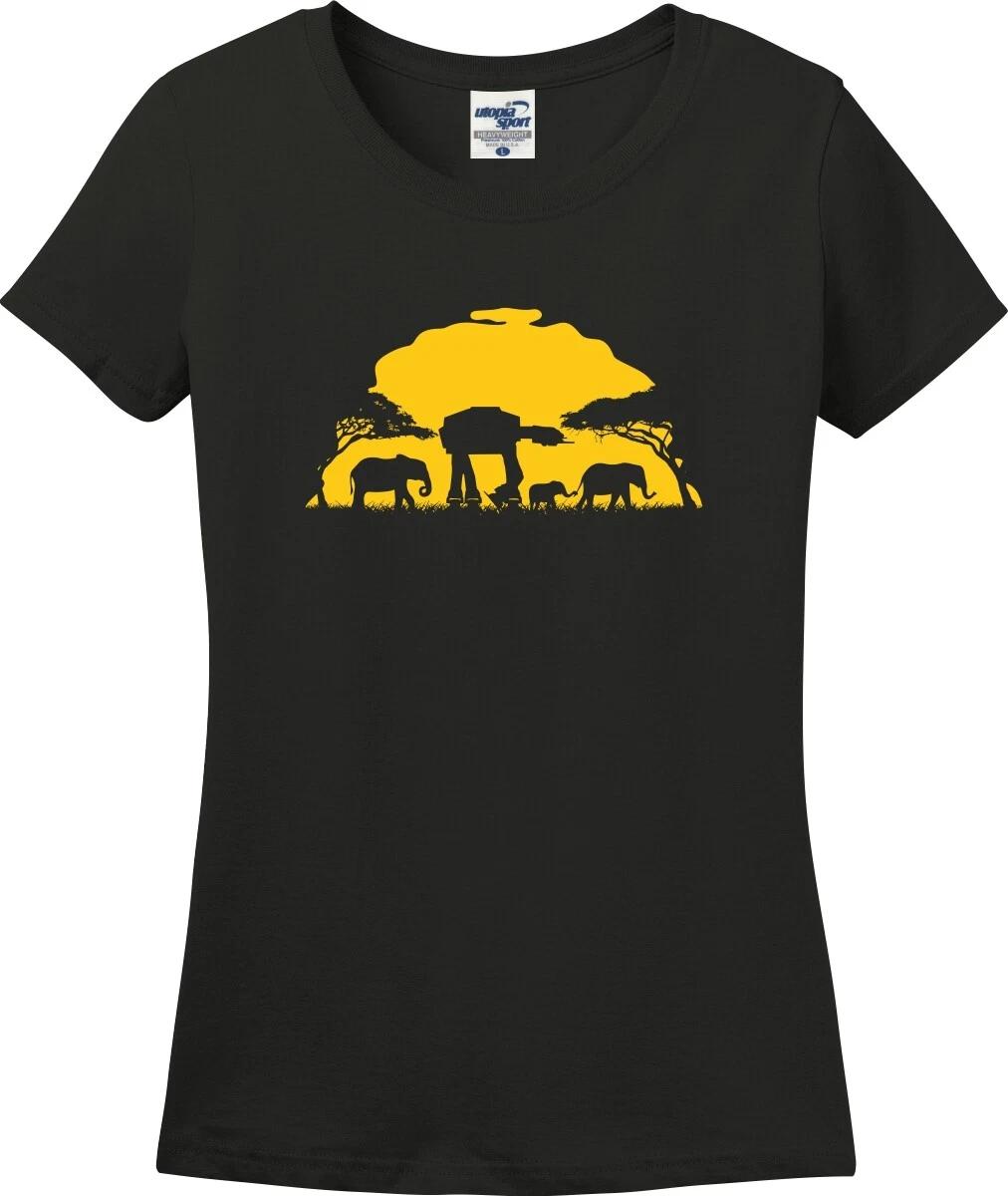 Star Wars Lion King Funny Missy Fit Ladies T-Shirt (S-3X) XXL
