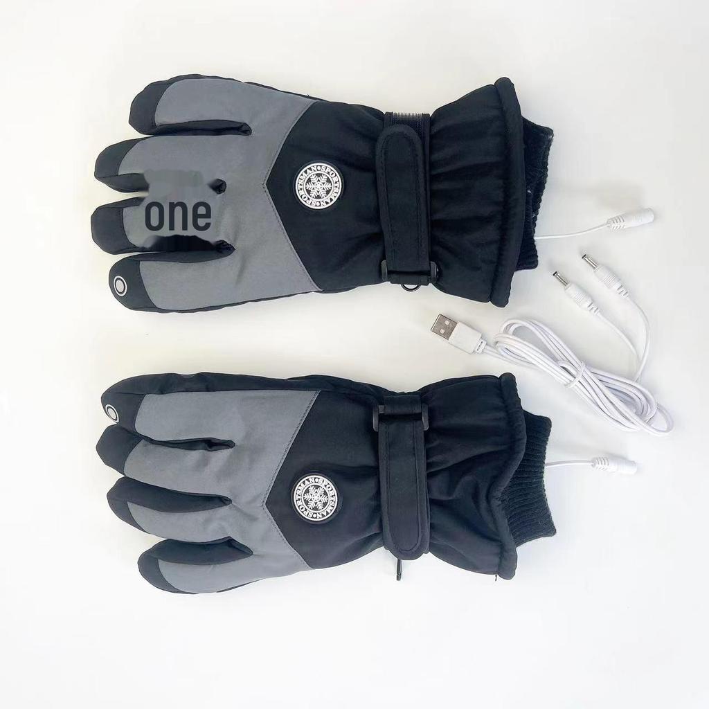 USB Heated Touch Screen Ski Gloves for Winter Outdoor Cycling