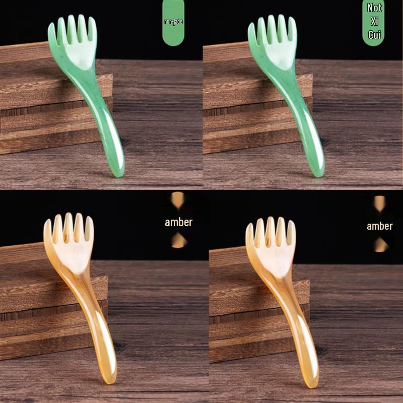 

Массажер для головы с пятью когтями из смолы и расческа для меридианной терапии для гуаша и ухода за красотой