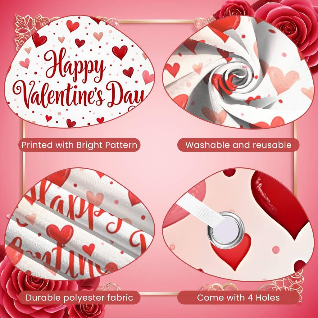 Happy Valentine's Background Valentine's Theme Love Celebration Backdrop Heart Theme Background Heart-shaped Romantic Banner