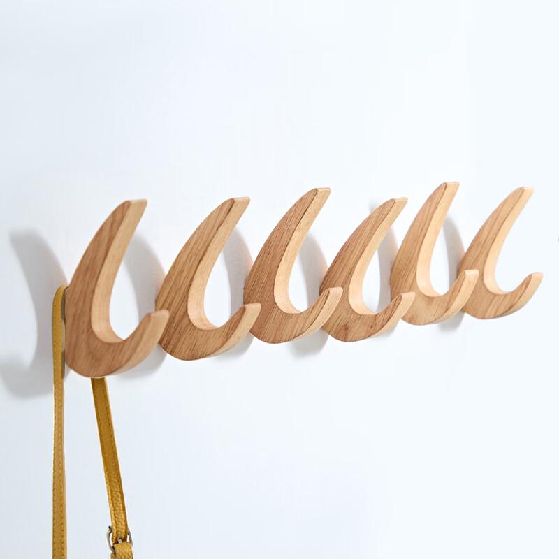 

ZNMW Wall Mounted Rubberwood Coat Hook Set