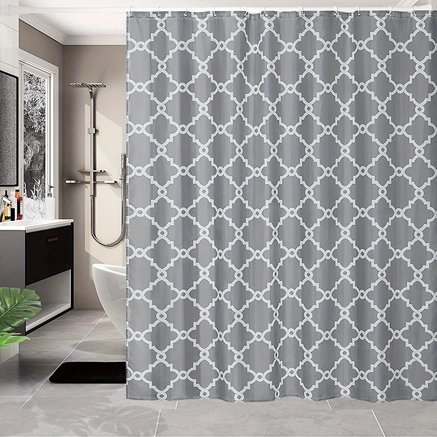 

1Pc Polyester Fabric Shower Curtain Light-Weight Luxurious Hotel Quality, Ultra-Soft, Machine Washable Home Decor, Bathtub Decor W60H190(CM)-1 Pcs